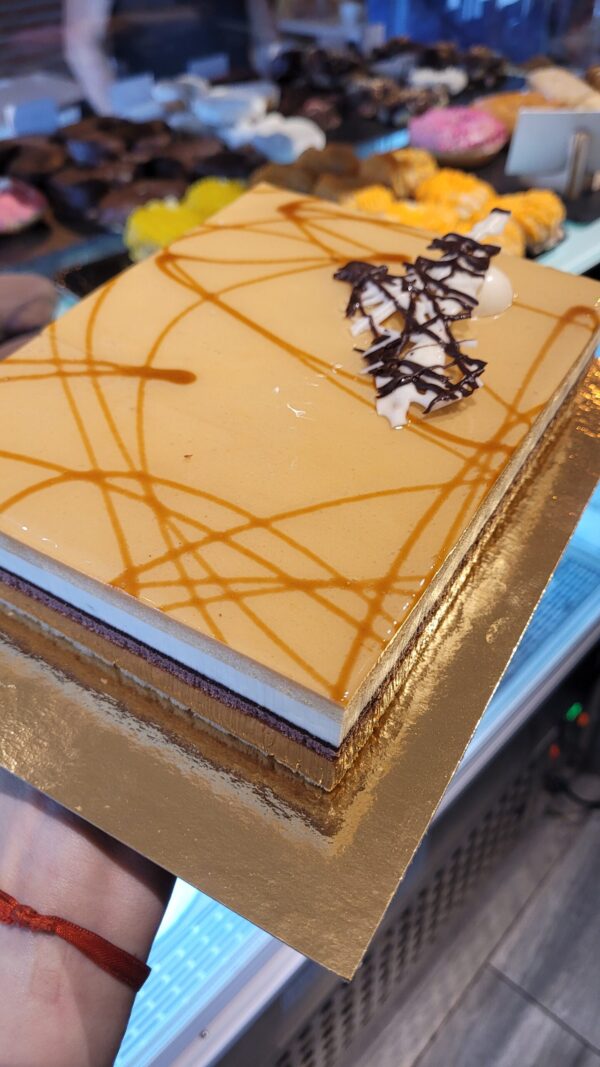 Tarta mousse dulce de leche